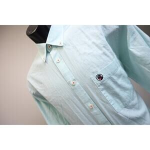 Southern Proper Dress Shirt Blue Long Sleeve Casual Button Up Mens Size Medium